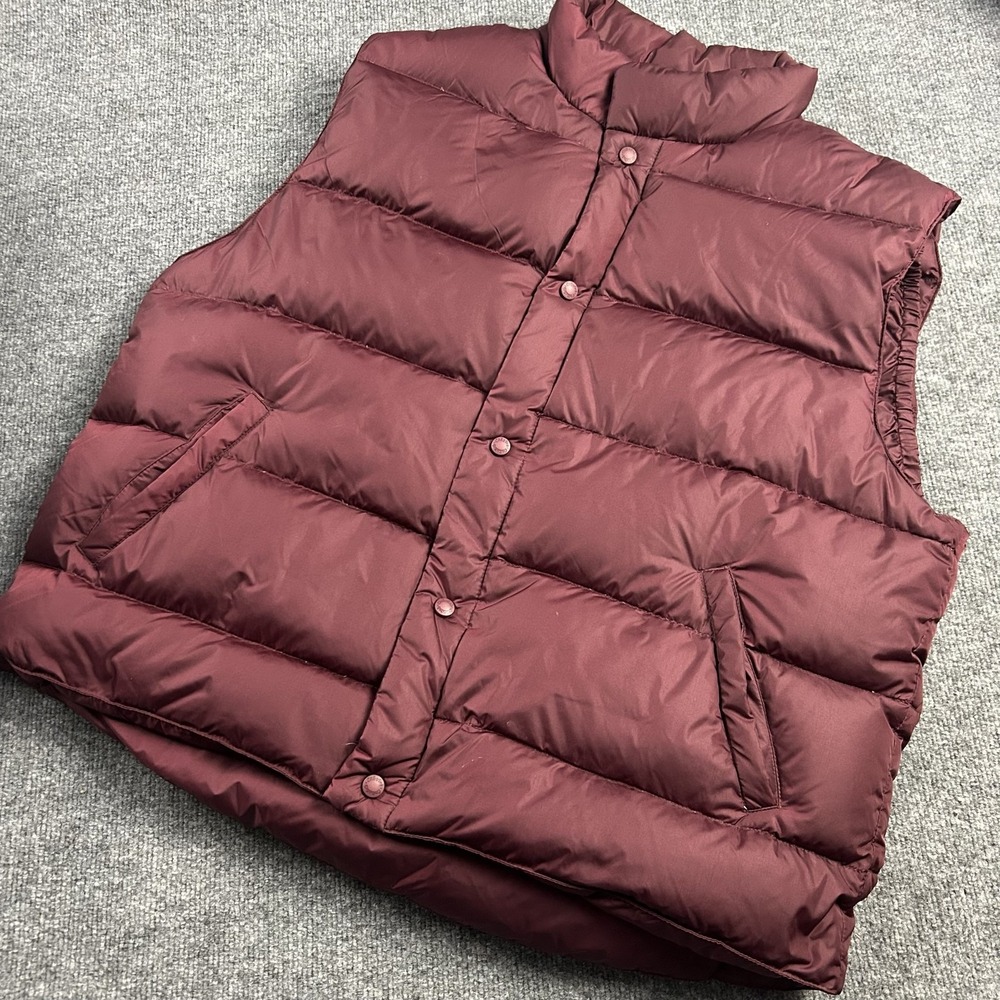 Cabelas Vest Mens XL Red Down Puffer Quilted Premier Northern Goose Outdoor
